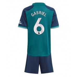 Arsenal Gabriel Magalhaes #6 Replika Babytøj Tredje sæt Børn 2023-24 Kortærmet (+ Korte bukser)